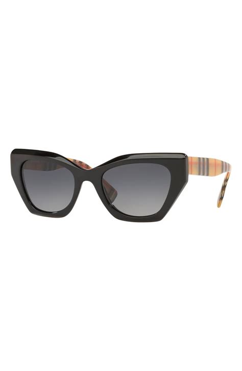 Burberry 52mm Polarized Cat Eye Sunglasses 